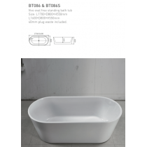 ECT Vivo Oval Free Standing Bath Tub 40mm plug waste included